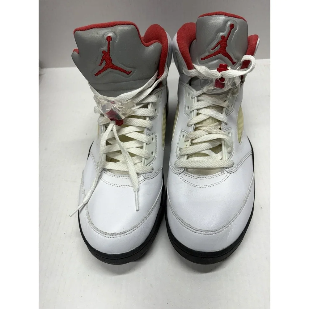 Jordan 5 Retro White Fire Red 2020 DA1911-102 Men's Size 11 Great Condition